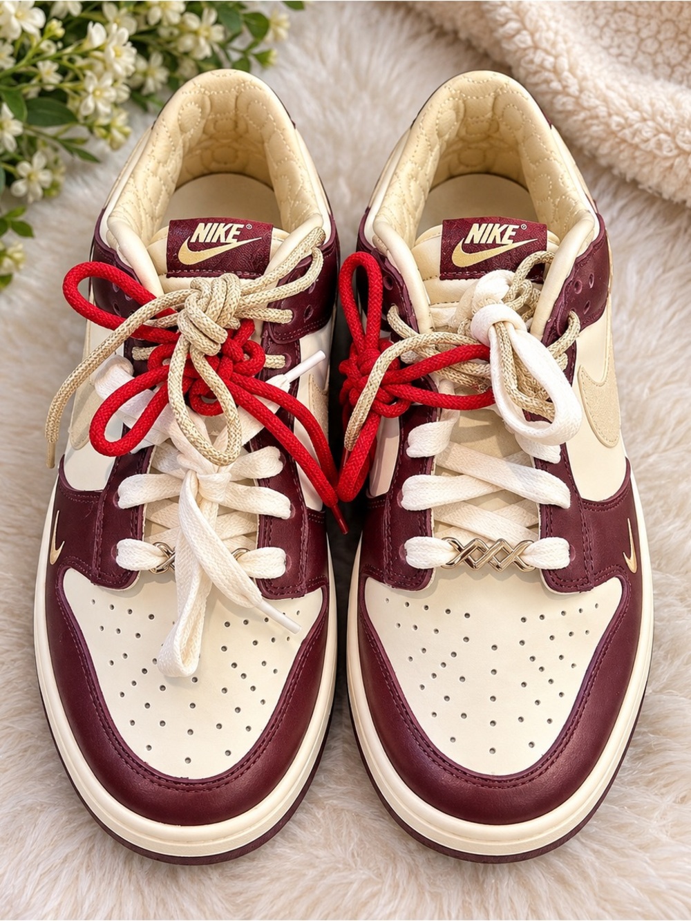 Nike Dunk Low Burgundy White – Women’s Size 8.5.